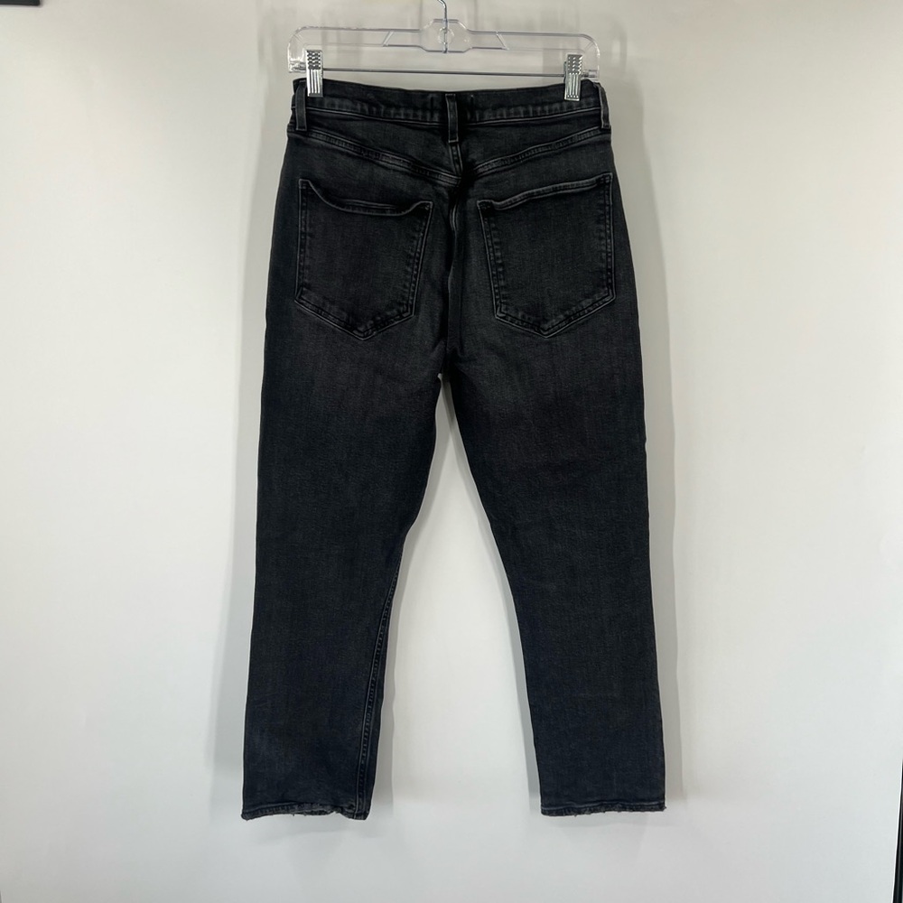 AGOLDE Riley High Rise Straight Leg Crop Jeans in Panoramic Button Fly - Picture 7 of 9